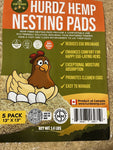 Hurdz Hemp - Hemp Nesting Pads - 13"x 13" - 5 pack