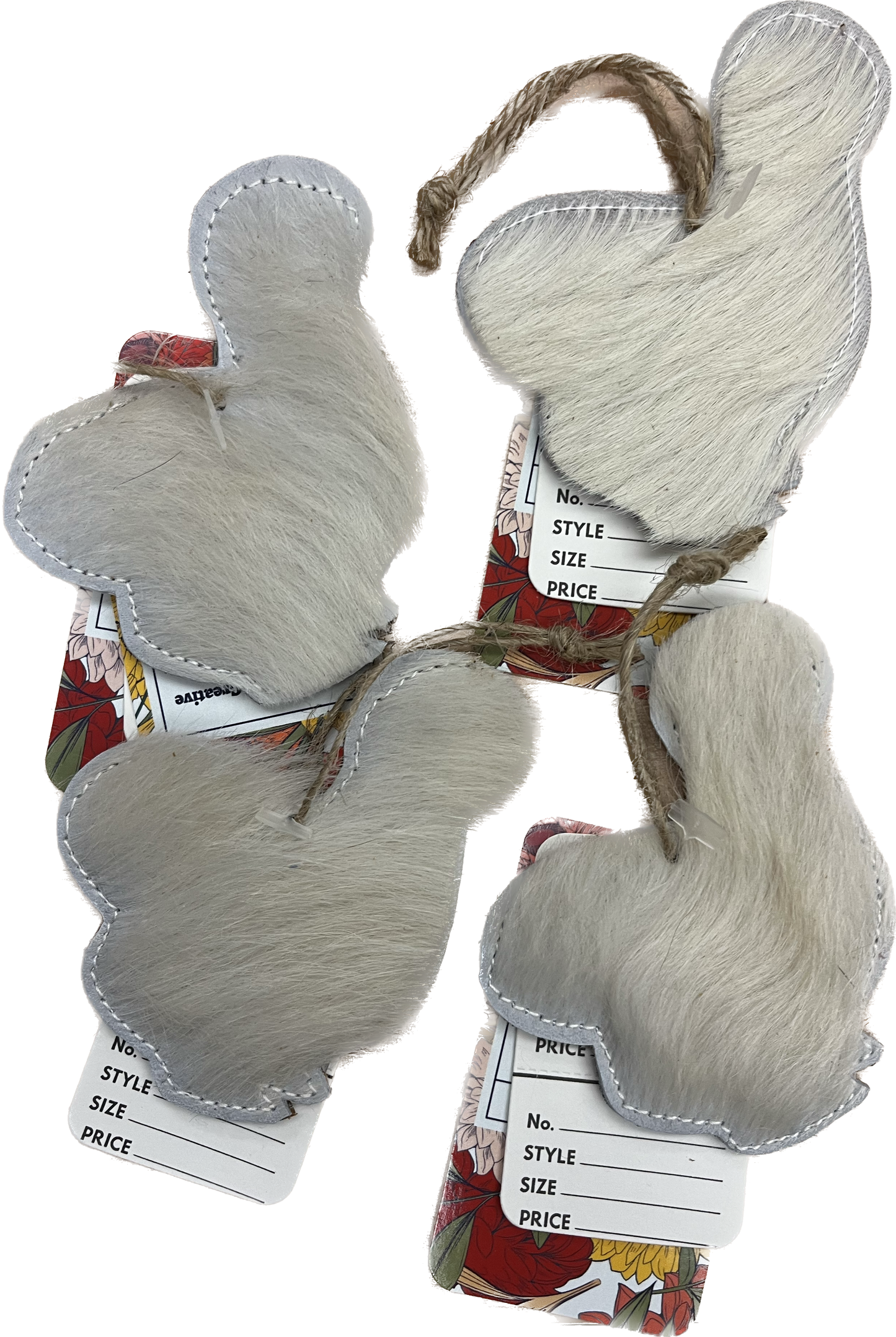 Hand Made Hide Holiday Ornaments