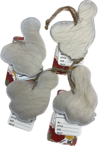 Hand Made Hide Holiday Ornaments