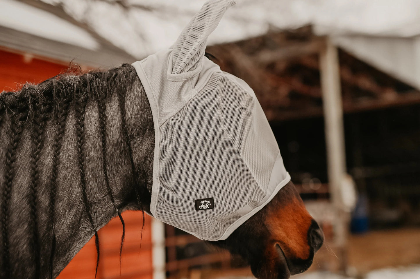 Buzz Off - Fly Mask - Grey