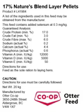 Otter Co-Op - Nature's Blend - 17% Poultry Layer - Pellet - 20kg