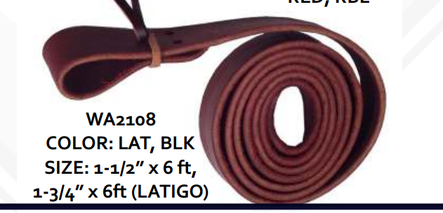 True North - Latigo Tie Strap - Leather - 1 3/4" x 6'