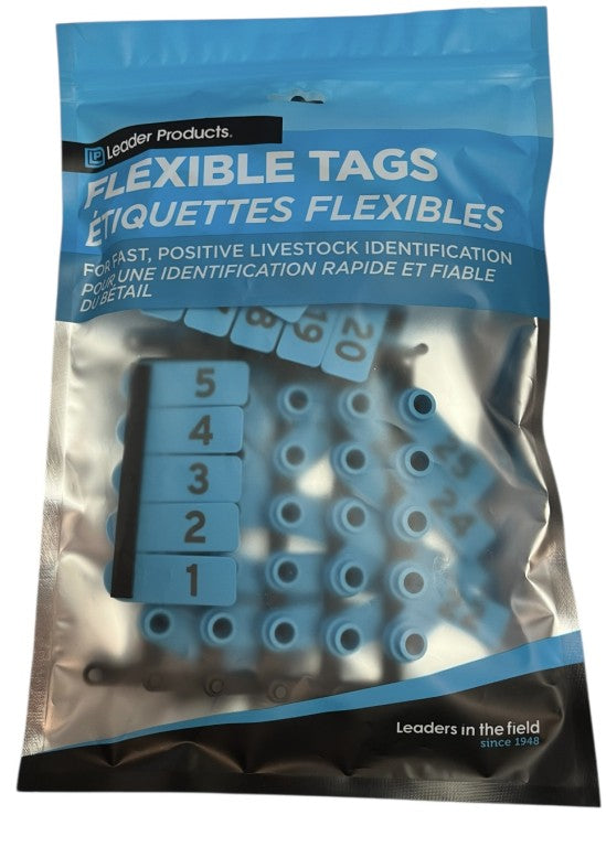 Leader - Sheep/Goat Ear Tags - Set Front/Back - Numbered - 25/pk
