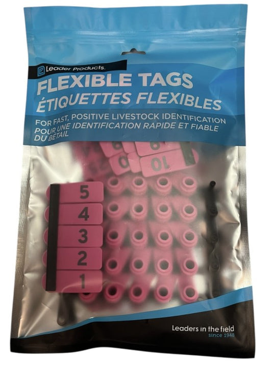 Leader - Sheep/Goat Ear Tags - Set Front/Back - Numbered - 25/pk