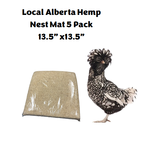 Locally Produced - Hemp Poultry Nest Mat - Singles- 13.5" x 13.5"