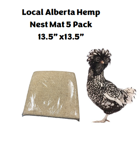 Locally Produced - Hemp Poultry Nest Mat - 5 Pack - 13.5" x 13.5"