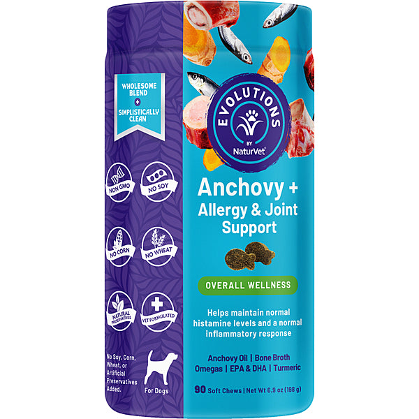 NaturVet Evolutions Anchovy+Allergy & Joint Support-Overall Wellness