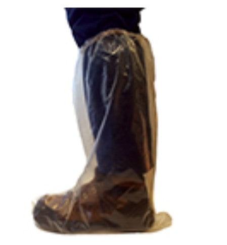 Disposable 4 mil Overboot with Elastic Top (50 pcs. per box) 25 pair