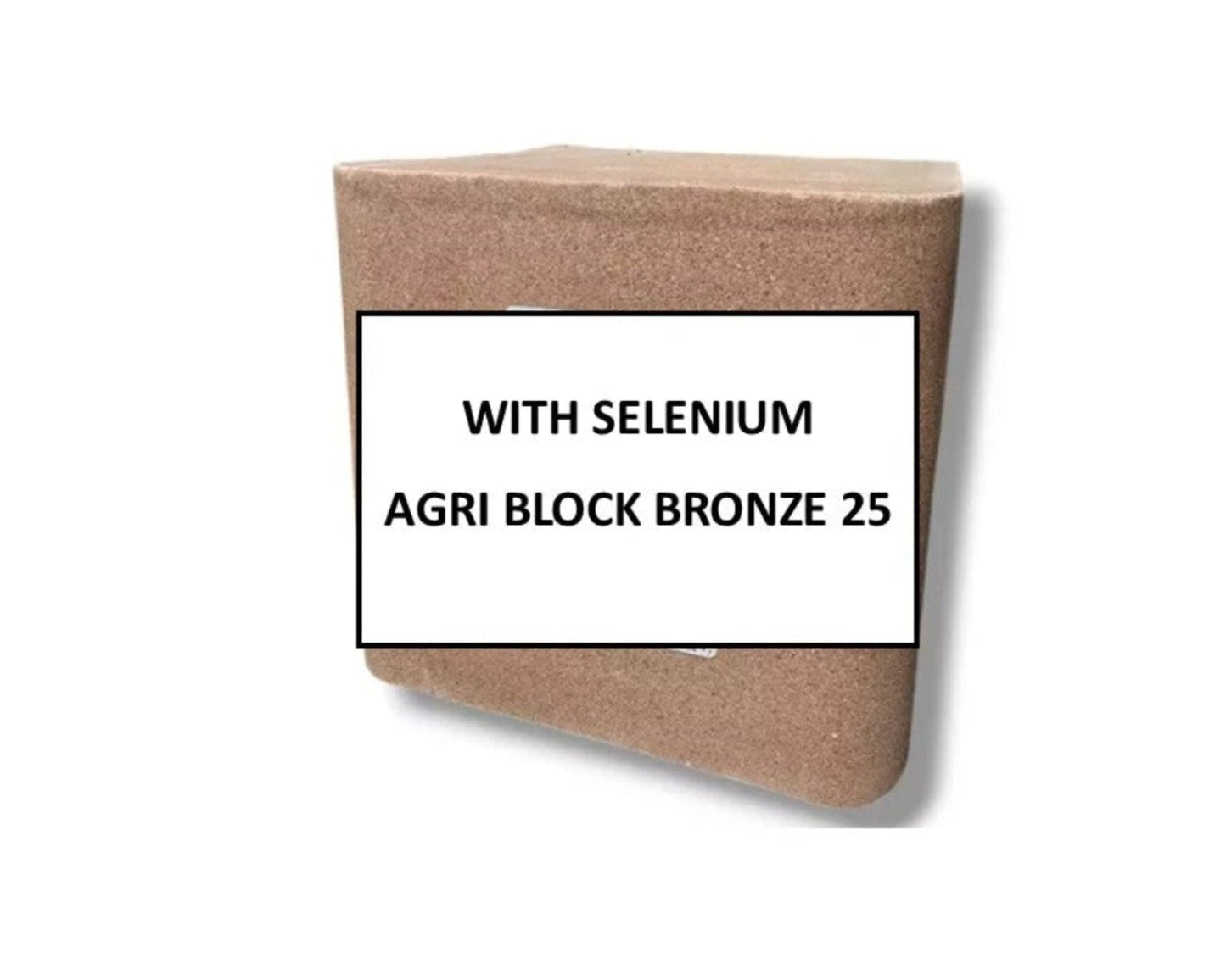 Agri-Block - BRONZE 25 - SELENIUM ADDED - Trace Mineral Salt Block - 20kg