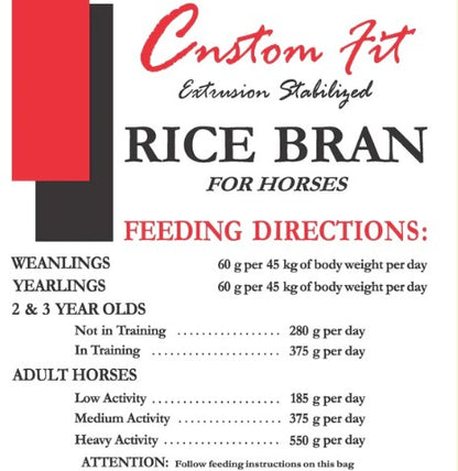 Custom Fit - Rice Bran - Meal - 20kg