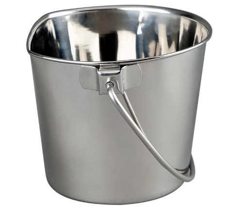 Bucket - Stainless Steel Flat Back w/Handle
