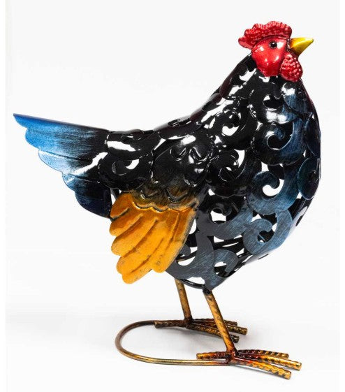 Decor - Metal Hen Figure