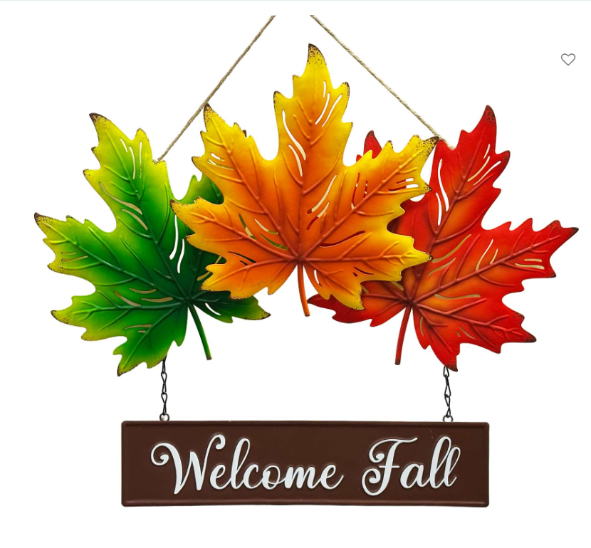 Fall Decor - Metal Welcome Fall Sign