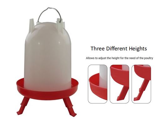 TBL - Poultry Drinker Red with Legs