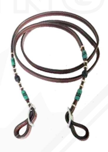True North - Three Colour Rawhide Roping Rein