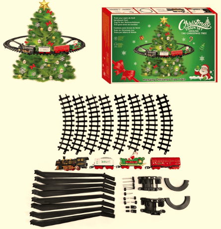 Toys - Kids Train Set - 38 piece - Music, Movement, Lights and Sound (Tree Mounted)