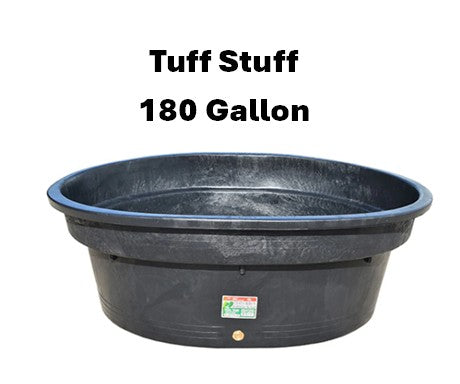 Black Plastic Water Trough - 180 Gal (Special Order)