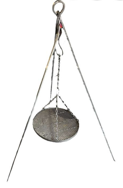Twisted Steel - Steel Campfire Cooking Tripod with hook