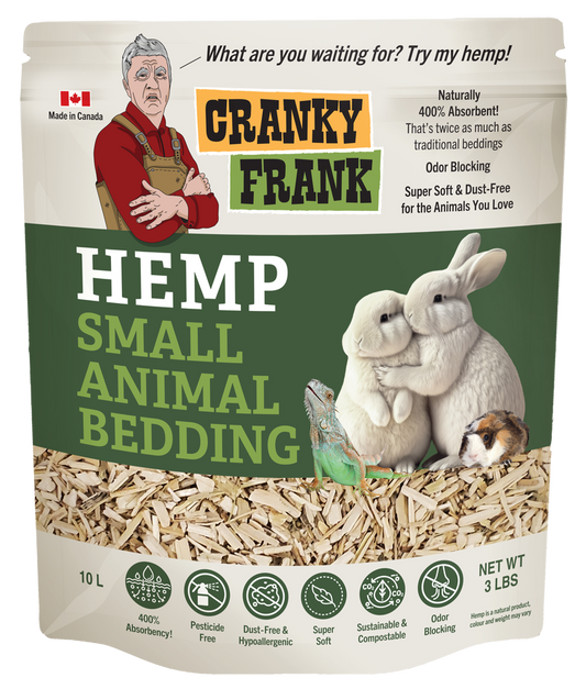 Cranky Frank Hemp - Small Animal Bedding - 10L