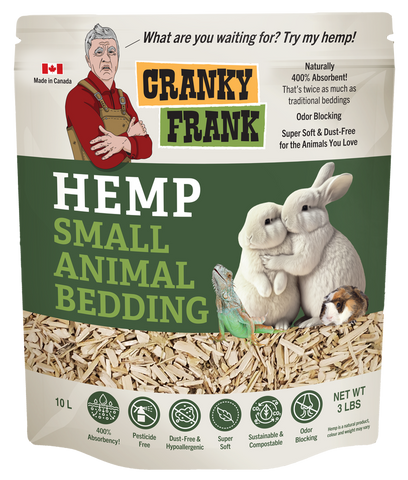 Cranky Frank Hemp - Small Animal Bedding - 10L