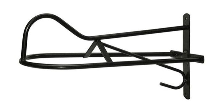 Western Wall Mounted Saddle Rack Bridle Holder - Black