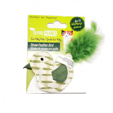 Define Planet Cat - Straw/Feather Cat Toy