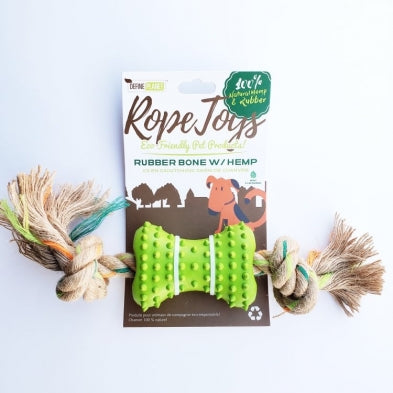 Define Planet Dog - Rubber Bone with Hemp
