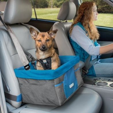 Kurgo - Heather Booster Seat - Blue/Charcoal Grey