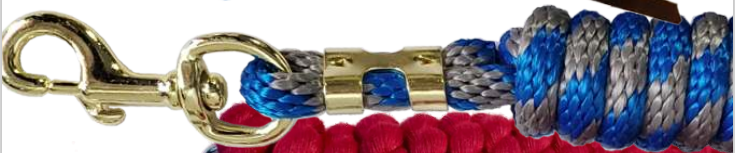 True North - Nylon Lead Rope with Brass Bolt Snap - 8 ft