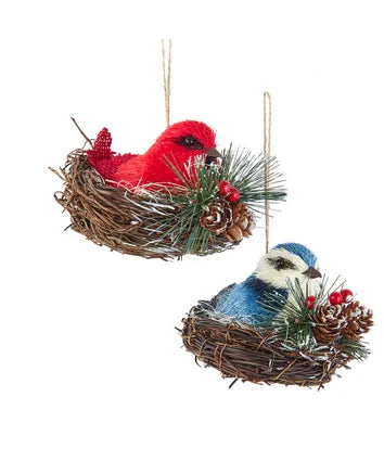 Kurt S. Adler - Ornament - Blue Jay / Cardinal Assorted