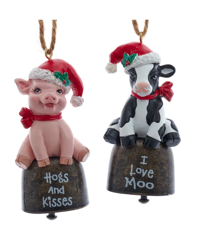 Kurt S. Adler - Calf & Piglet Bell Ornament
