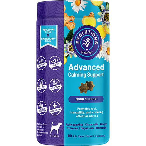 NaturVet - Evolutions Advanced Calming Support - Mood Support for Dogs