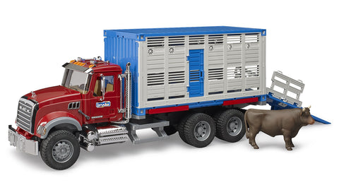 Bruder Mack Granite Cattle Transport with 1 Cattle