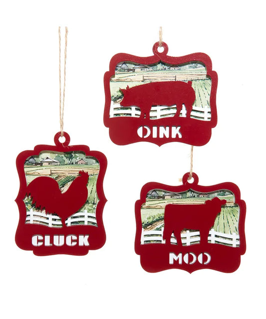 Kurt S. Adler - Ornament - Layered Wooden Cow
