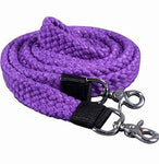 True North - Cotton Roping Rein - Flat Wide - Assorted Colour - 8ft