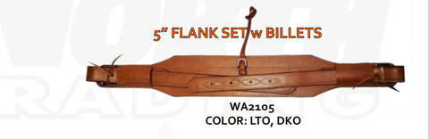 True North - Harness Leather - Flank Set with Two Off Billets 4 3/4" x 30" - Dark Oil