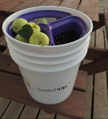 Switch Up - Food Grade Stand Alone Plastic Pail - 5 Gallon - White
