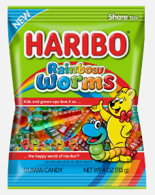 Candy - Haribo - Rainbow Worms