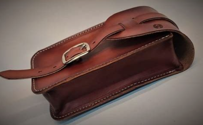 True North - Leather Single Horn Bag - Dark Oil