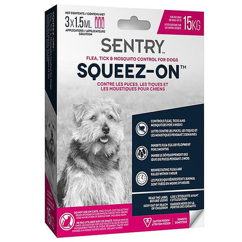 Sentry - Squeeze On - Flee, Tick & Mosquito Control for Dogs - Small