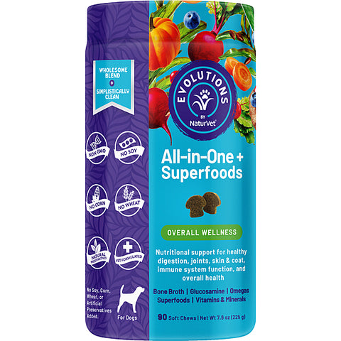 NaturVet Evolutions - All-in-One +Superfoods Overall Wellness