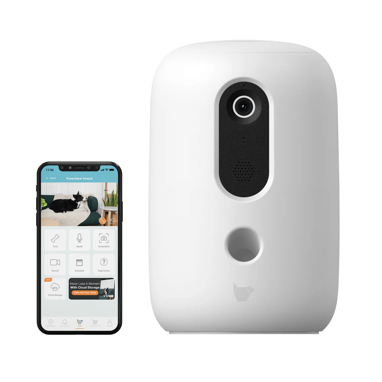 Instachew - Purchew Automatic Snack Pet Treat Dispenser w/HD Camera