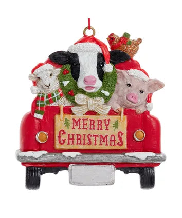 Kurt S. Adler - Farm Truck w/Animals Ornament