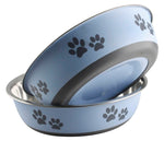 Indipets- Buster Bowls- Paw Prints- Maya Blue