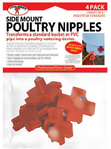 Poultry Nipples for Heated Waterer - 4 pack