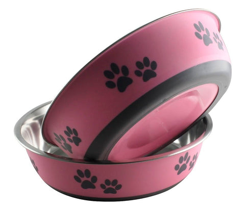 Indipets- Buster Bowls- Paw Prints- Princess Pink