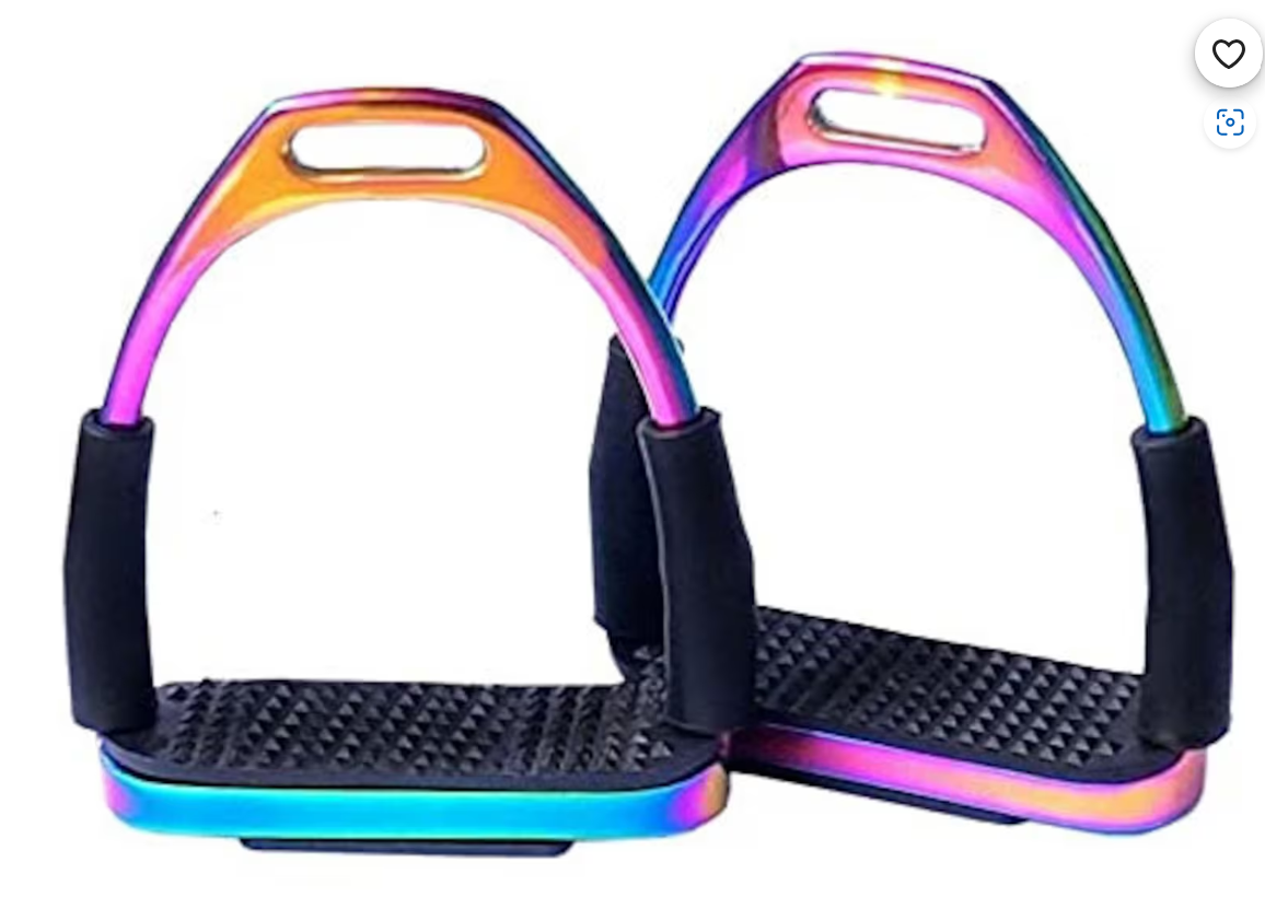 True North - Rainbow Metal Adjustable English Stirrups
