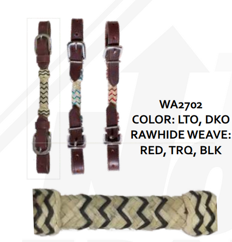 True North- Rawhide Curb with Weave Dark Oil - Assorted Colour Braiding