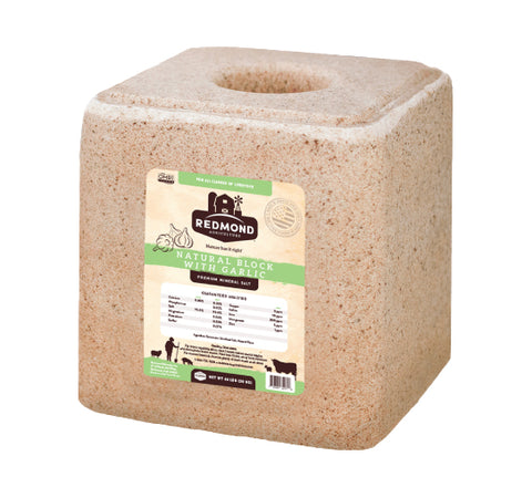 Redmond - Natural Salt Block with Garlic 44 lbs