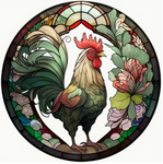 Acrylic Window Hanging Rooster - Decor